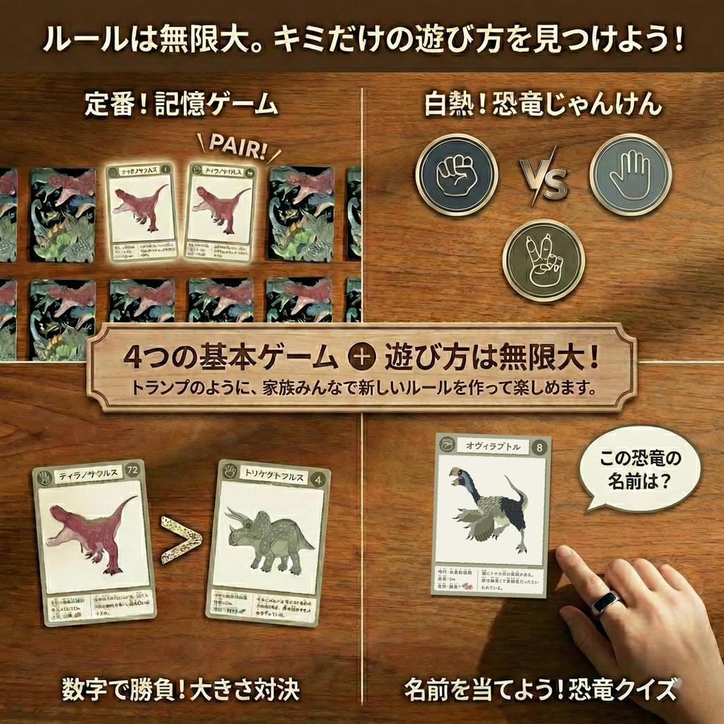 Joc de Cărți Perechi Copii (Cărți/Joc de memorie cu dinozauri)