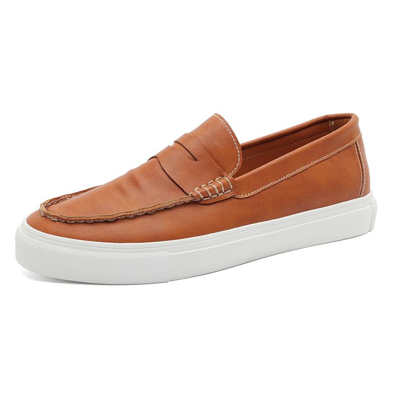 Comfortable Men's Soft-Soled Slip-On Loafers Versatile Casual Business Shoes Formal Leather Moccasins Leisure Walk Driving Flats