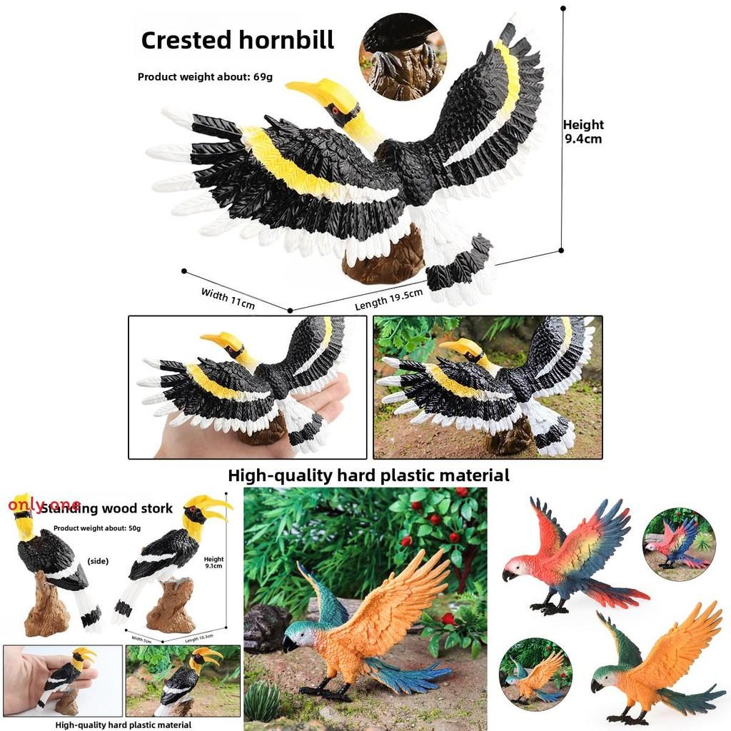 Wildlife Animal Model Solid Plastic Parrot Bird Display Figure For Kids Playroom Decor