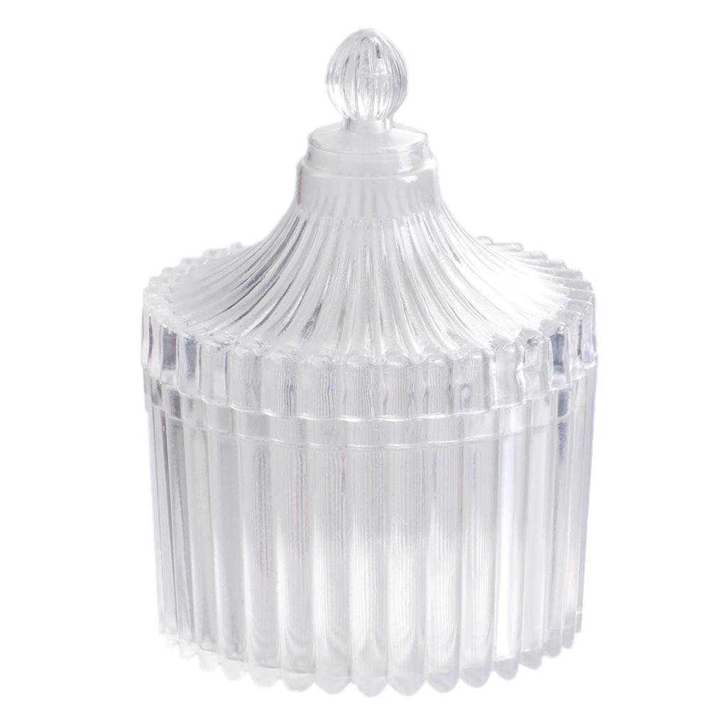 Transparent PS Round Plastic Storage Box with Lid Candy Packaging Box Wedding Candy Box Party Gift Box Jewelry Storage Box