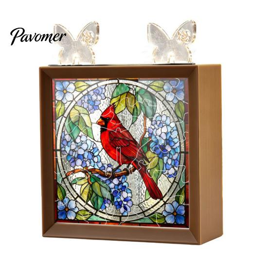 Romantic Warm Light Decor DIY Acrylic Puzzles Night Light, Hand-Assembled Jigsaw Lamp with Butterfly Decor, Atmosphere for Room Creative Handmade LED