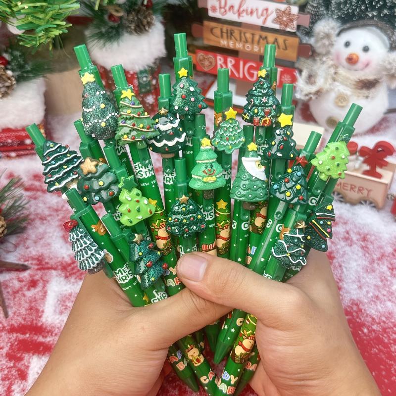 5 szt. Świąteczny długopis żelowy Nagrody dla uczniów Kreskówkowy choinka Święty Mikołaj Bałwan Długopis żelowy Kreatywne artykuły papiernicze dla uczniów Prezent