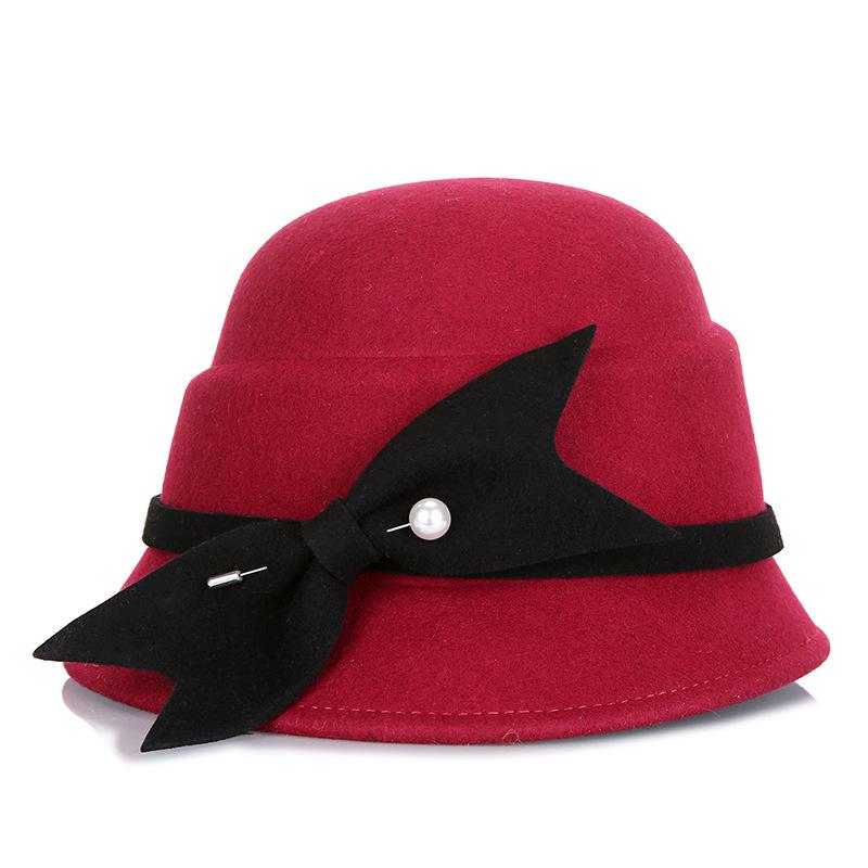 Hat Autumn and Winter New Japanese Women's Pure Wool Special-shaped Warm Fashion Top Hat Handmade Felt Hat