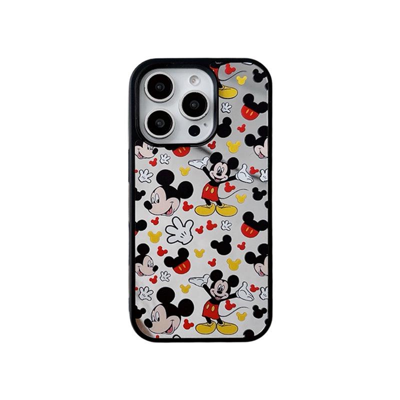 

Mickey Cartoon Mirror Phone Case for iPhone 15 Pro Max/13/14 - Anti-Fall Protection iPhone 14 Pro
