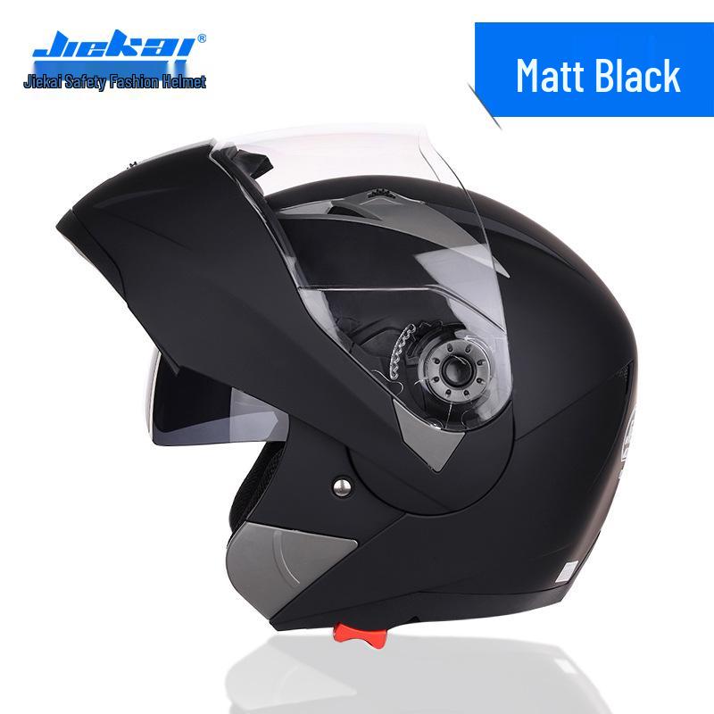 Jiekai Unisex Flip-Up Motorcycle Helmet, Full Face, All-Season Racing Model M зебра