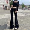 American Style Spicy Girl Wide-Leg Bell Bottom Jeans - Low Waist, Floor Length, Versatile Autumn Pants for Women