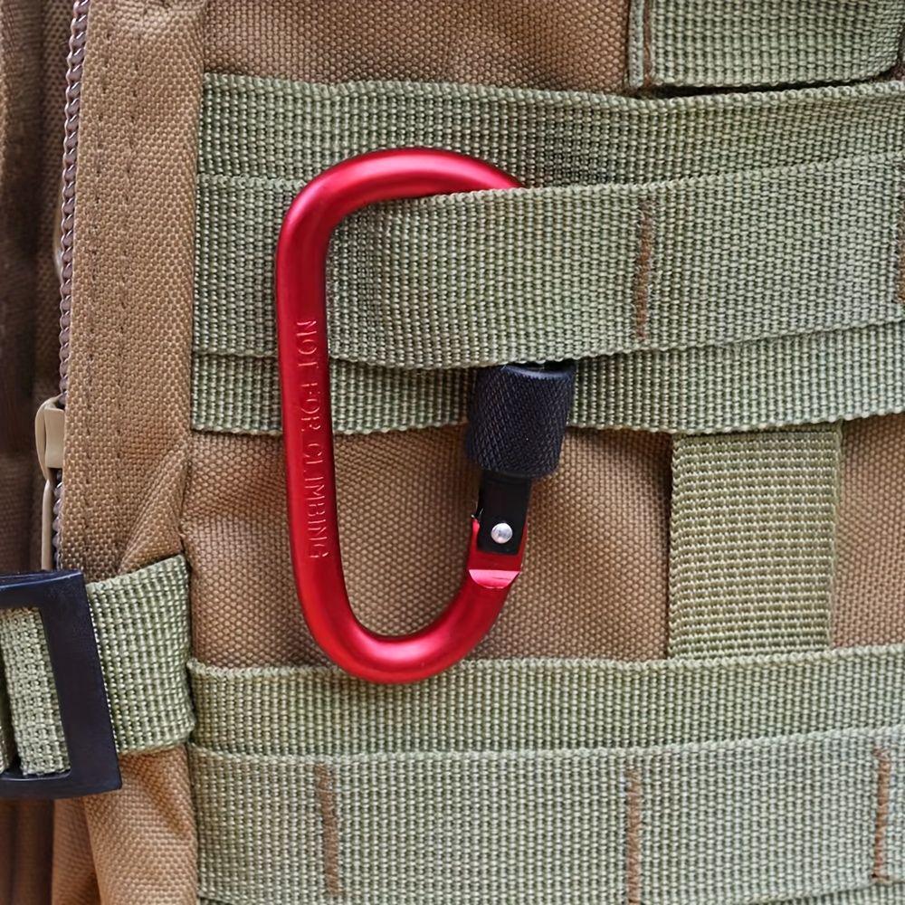 Bold No. 8 Aluminum Locking Hook D-Ring Carabiner Quick Link Nut Buckle for Backpacks