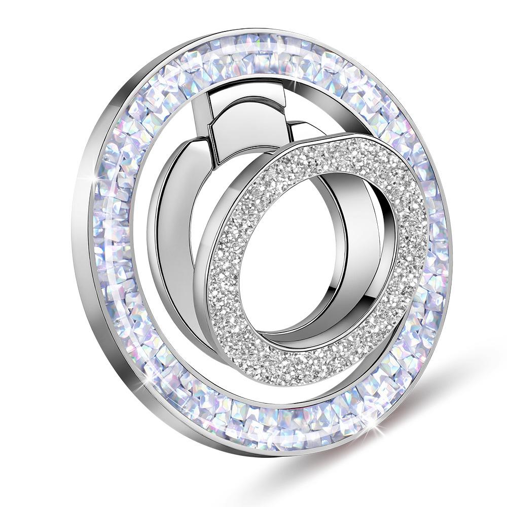 Diamond-Studded 360° Magnetic Phone Ring Holder for Apple & Android