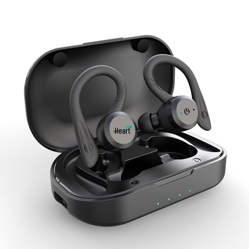 

2024 Waterproof Bluetooth 5.3 True Wireless Sport Earphones, IPX7 Over-Ear Dual-Ear Submersible Design чорний