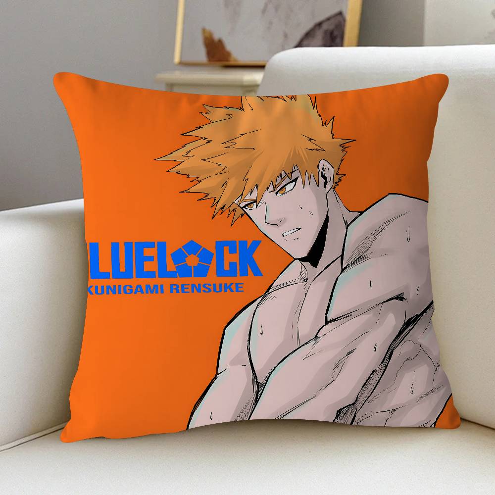 

Blue Lock Rensuke K-kunigami Pillow Cushion Cover Pillowcase Living Room Sofa Home Decor Customized 16x16Inch