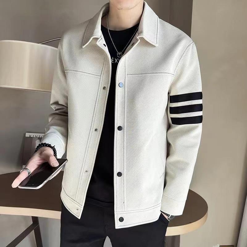 Spring New Three-bar Design Casual Jacket Men's Korean Style Trendy Handsome Student Jacket Men's Spring and Autumn
