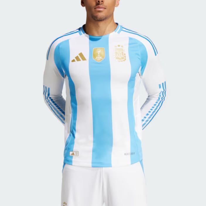 New Adidas Free Shipping With AdiClub Argentina 24 Long Sleeve Home Authentic Jersey IP8383