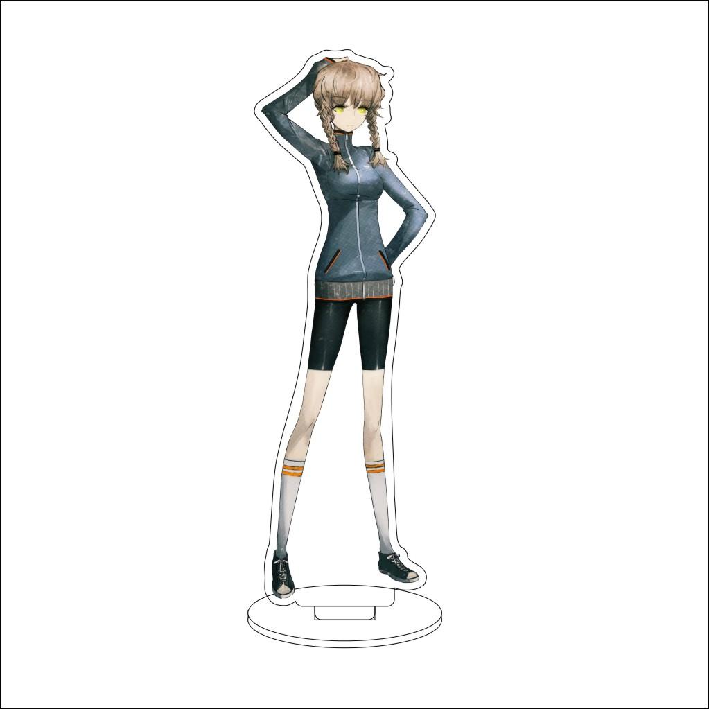 16CM Anime Steins Gate Cosplay Acrylic Stand Ornaments Shiina Mayuri Okabe Rintarou Makise Kurisu Figure Stand Halloween Gifts