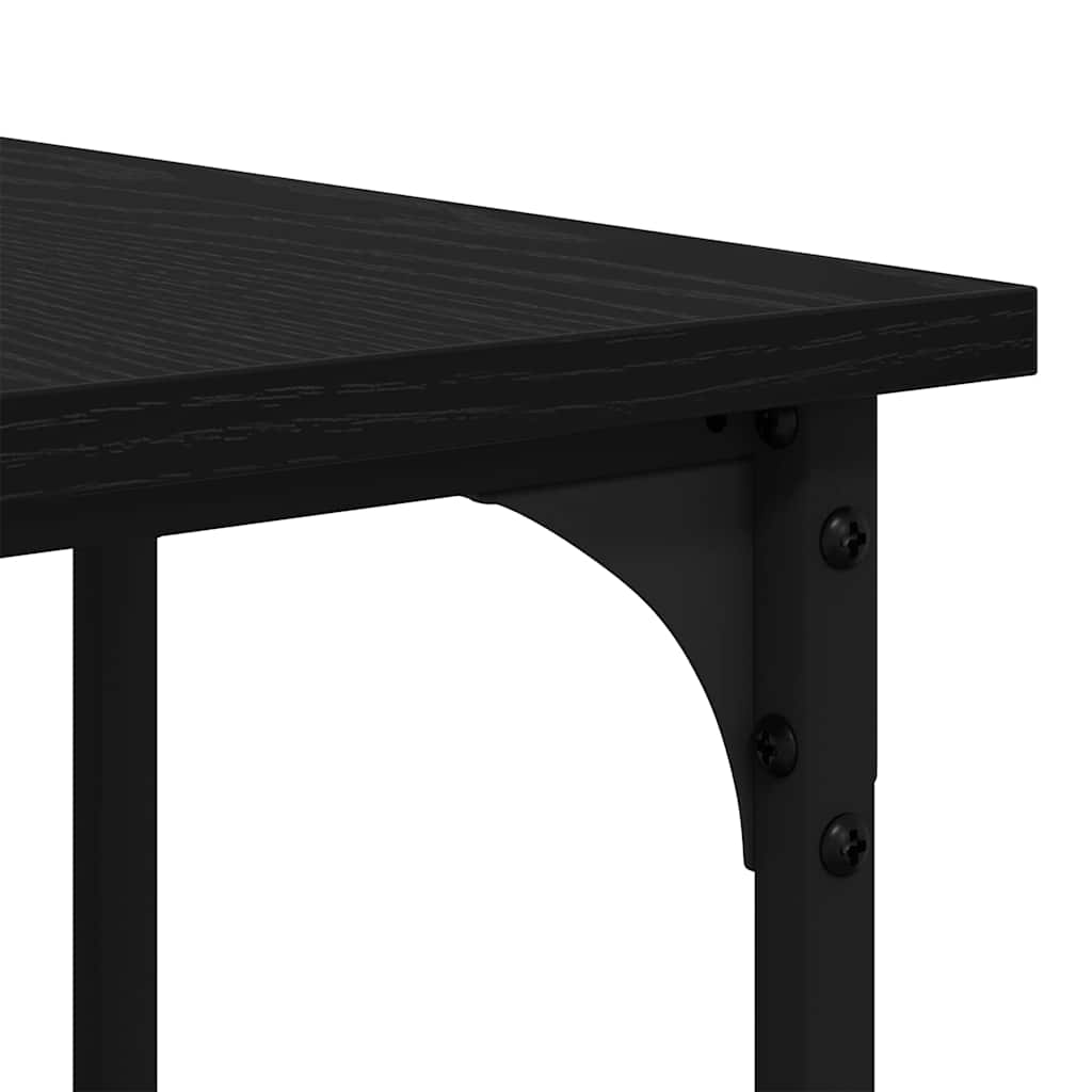 L Shaped Desk Black Oak Effect 139 x 139 x 75 cm