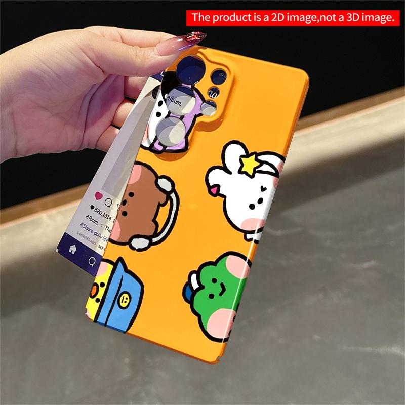 2DFlat Samsung phone case Cute Cartoon Characters Phone Case Applicable to Galaxy S22 S23 S24 S25ULTRA S26 A12 A13 A14 A15 A16 A34 A35 A54 A55