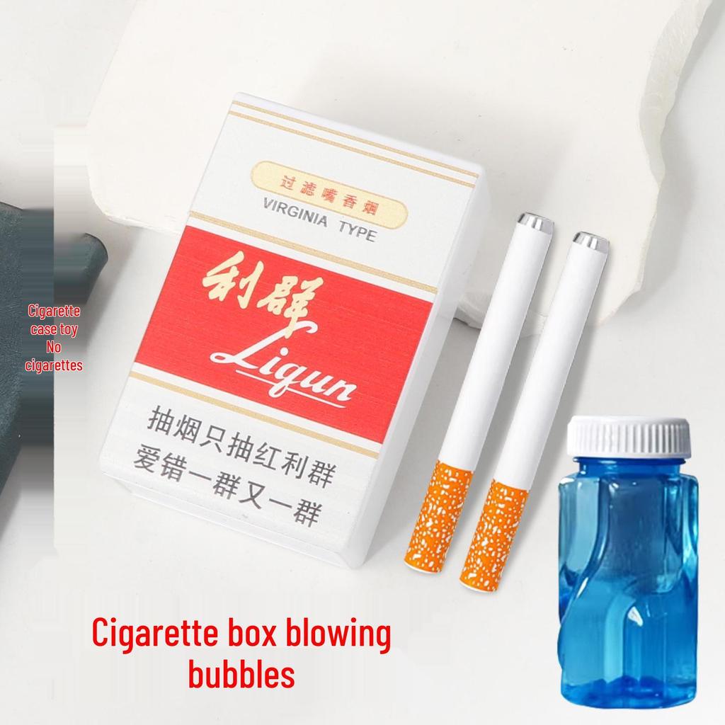 Bubble Blowing Cigarette Case Prank Toy - Adult Stress Relief & Quit Smoking Aid