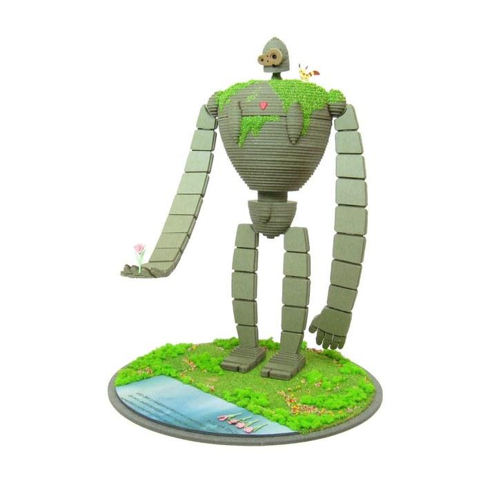 Sankei Miniature Art Kit Studio Ghibli Series Castle in the Sky Robot Soldier 1/30 Scale Papercraft MK07-20 green 16.1 cm x 22.71 cm x 1.8