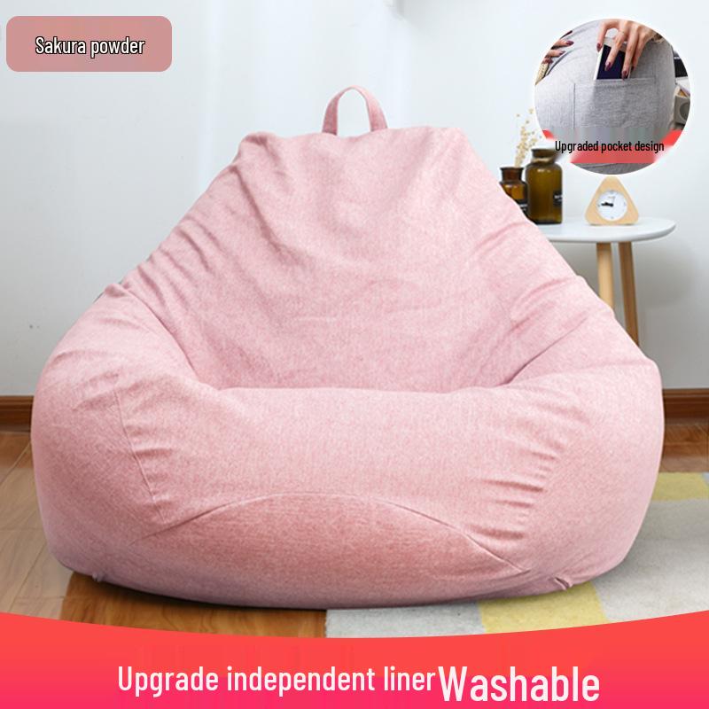 Baumwoll-Leinen abnehmbarer waschbarer Sofasitzsackbezug