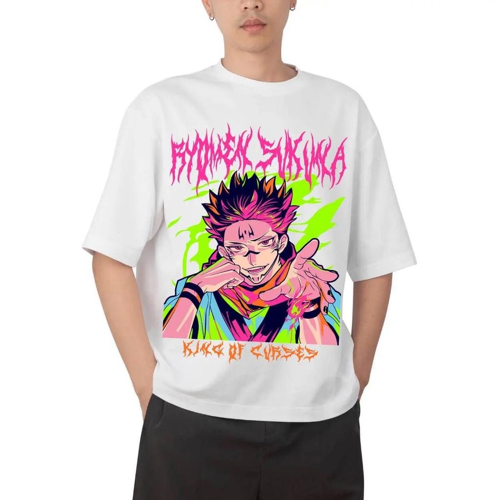 Jujutsu Kaisen Megumi Fushiguro Anime Black T-Shirt Comfortable Fashion Vintage Double-Sided Band Graphic Print Women And Men T-shirts