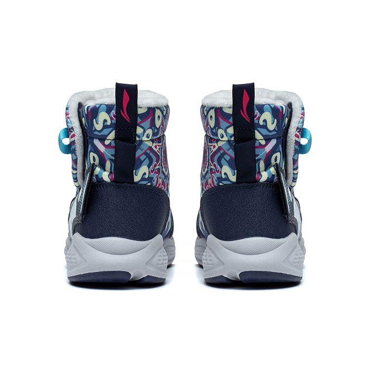 Lining Kids Sports Lifestyle Series Snow Driving Pattern Printed Sports Warm Casual Shoes Kids Casual Shoes YKNS100-35