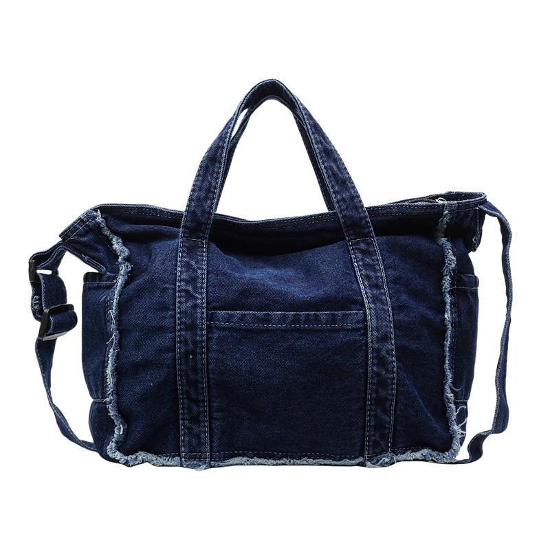 Retro Denim Bag Women's 2025 New Trendy Fashion Casual Tote Bag Large Capacity Shoulder Messenger Bag