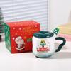 Cute Hand-Painted Santa Claus Ceramic Cartoon Mug Souvenir