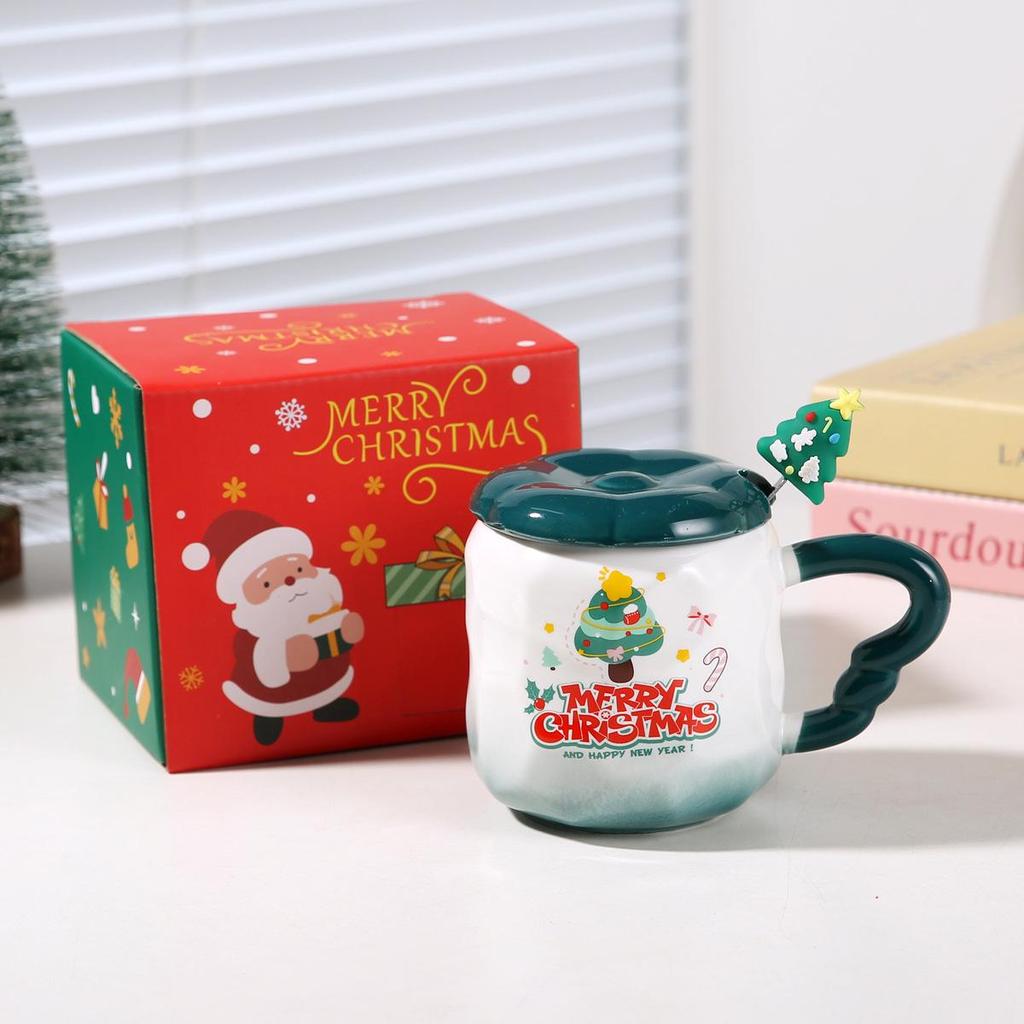 Cute Hand-Painted Santa Claus Ceramic Cartoon Mug Souvenir