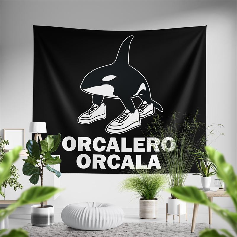 

Aertemisi Orcalero Orcala Orca Meme Italian Brainrot Tapestry Wall Hanging Art for Bedroom Living Room Decor Party Backdrop 74x94cm(29x37in)