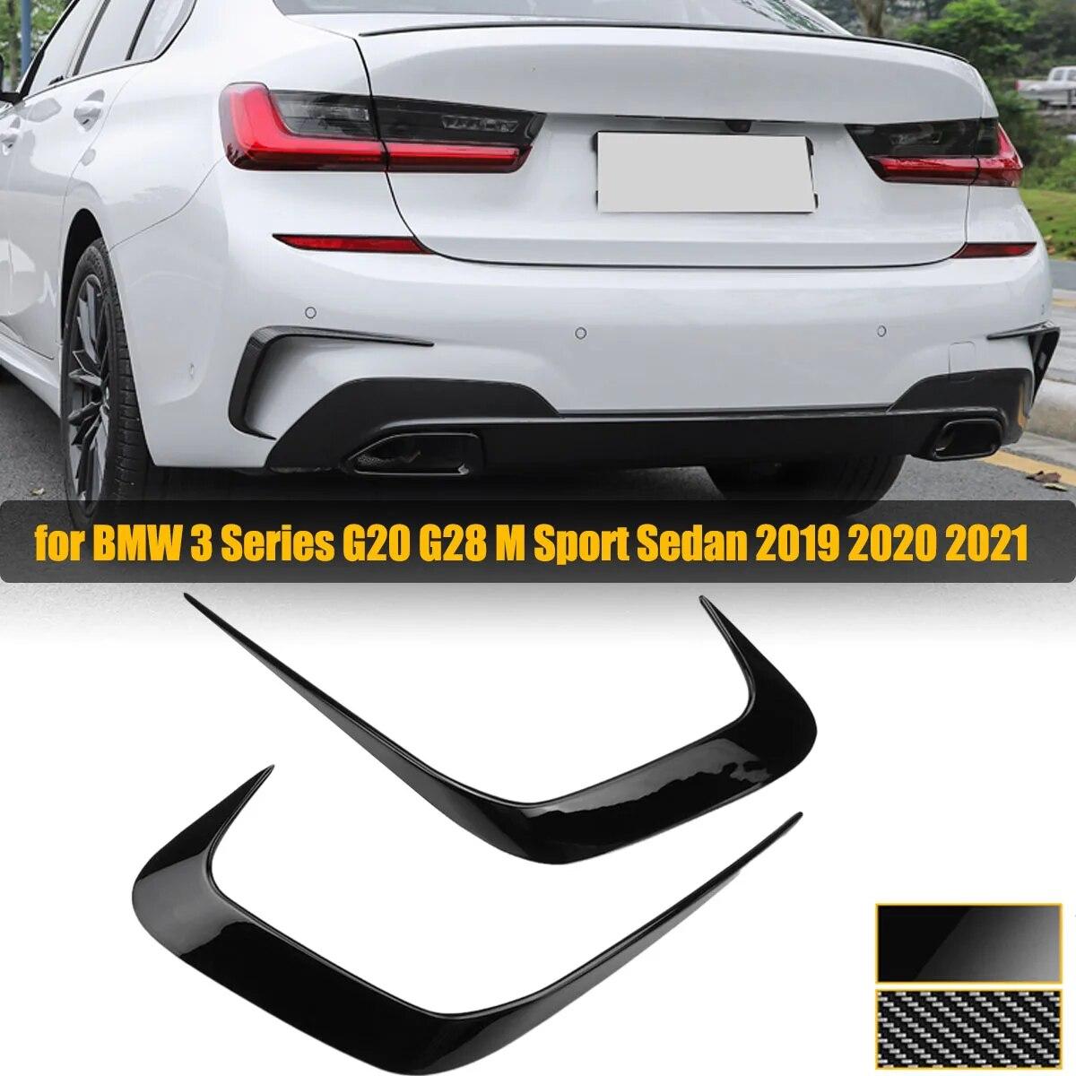 

Для BMW G20 G28 M Sport, задний бампер, плавник, боковой сплиттер, спойлер на крыло, наклейка Canard 318i 320i 330i - Автомобильные аксессуары