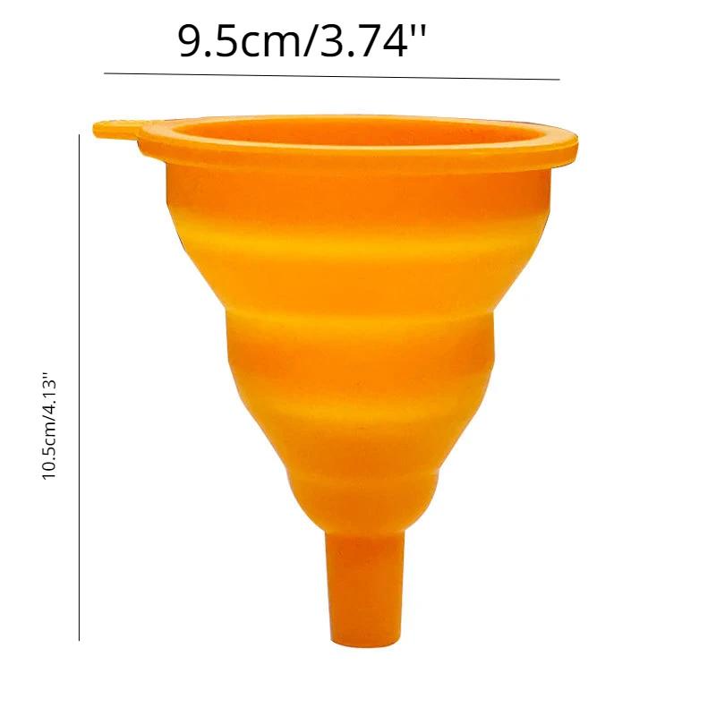 1pc silicone folding leakage, temperature-resistant household sub-packing liquid oil grid kitchen oil leakage silicone funnel