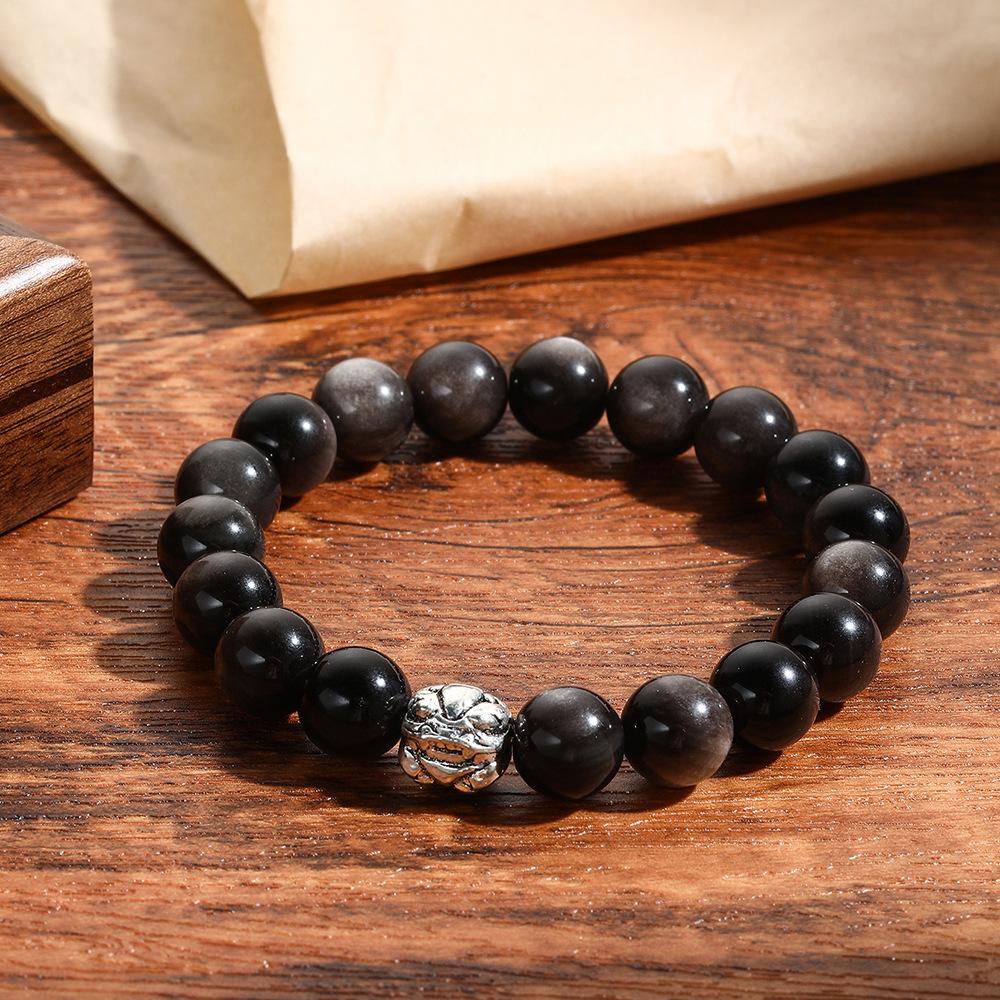 JYL TS Bracelet  Men's Volcanic Style Braided Design Fosters Stability
