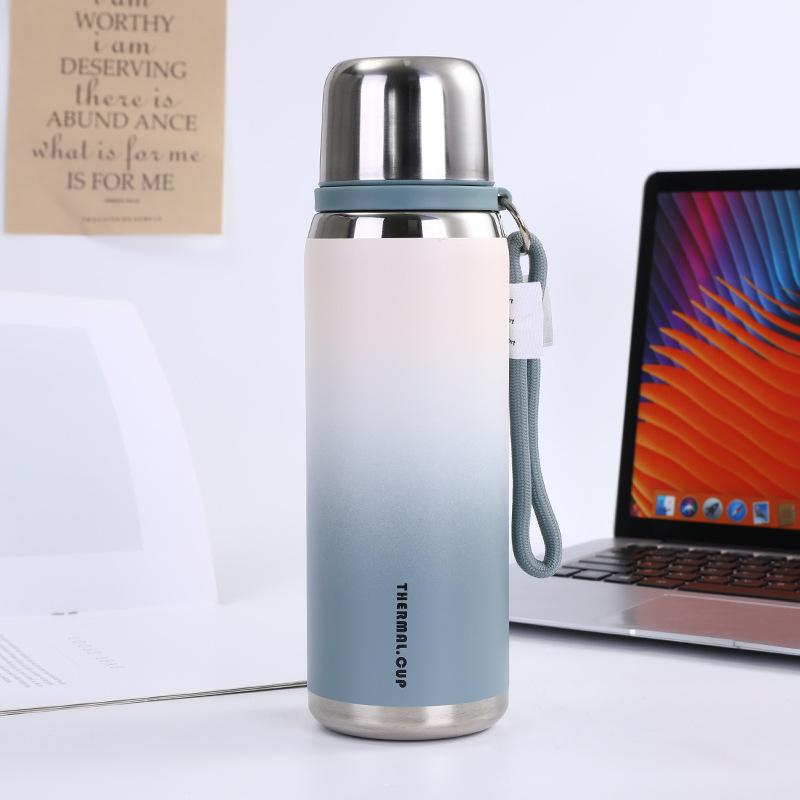 Stainless Steel Insulated Cup Tea Separation Tea Cup Outdoor Portable Mountaineering Travel Water Cup