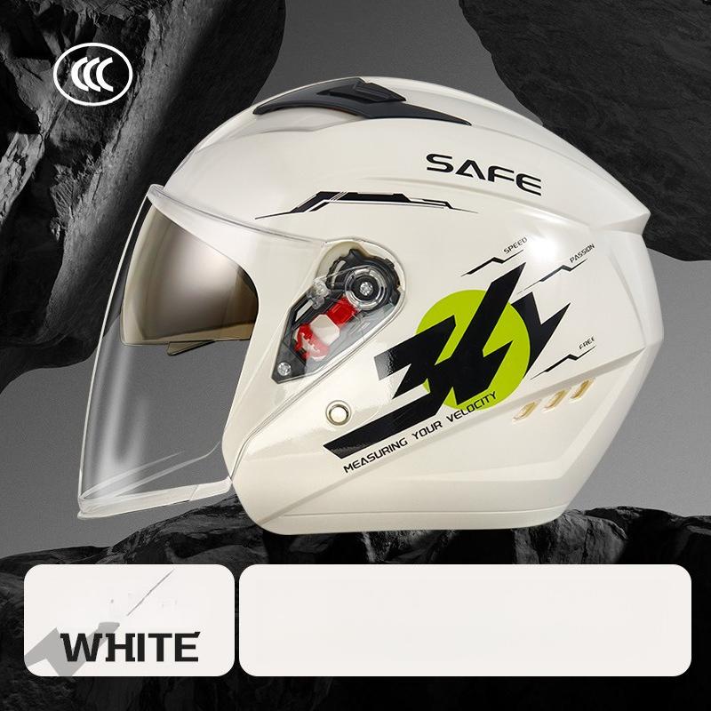 

Electric Bike Helmet, Motorcycle Four Season Helmet білий
