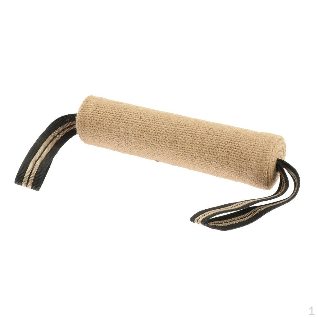 Biting Tug Toys with 2 Handles Jute Dog Chew Toy for Small Dogs Playing