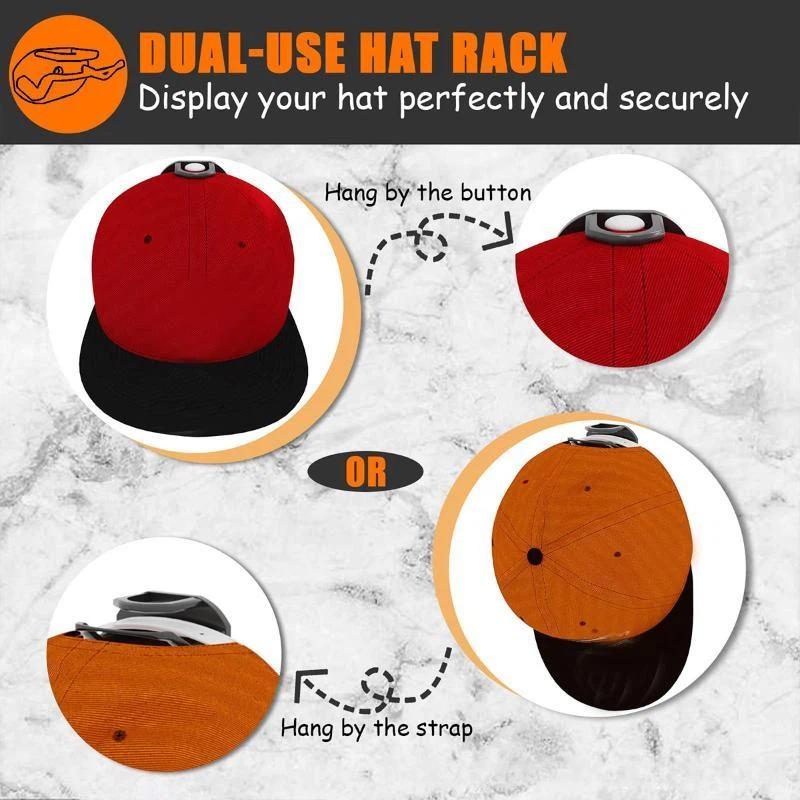 5/10Pcs Adhesive Hat Hooks Casual Hat Storage Racks No Drilling Strong Hold For Closet Bedroom Entryway Hat Storage