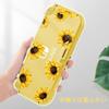 DLseego Switch Lite Transparente Removível PC Completo Fácil Bonito Estampa Girassol Design Capa, Cobertura, À Prova de Choque, Resistente a Arranhões, Proteção, Remoção,