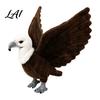 Nature Inspired Home Decor Realistic Plush Bald Eagle Doll Stuffed Animal Toy with Foldable Soft Polyester Wildlife Doll Wings Lifelike Bird Plushie