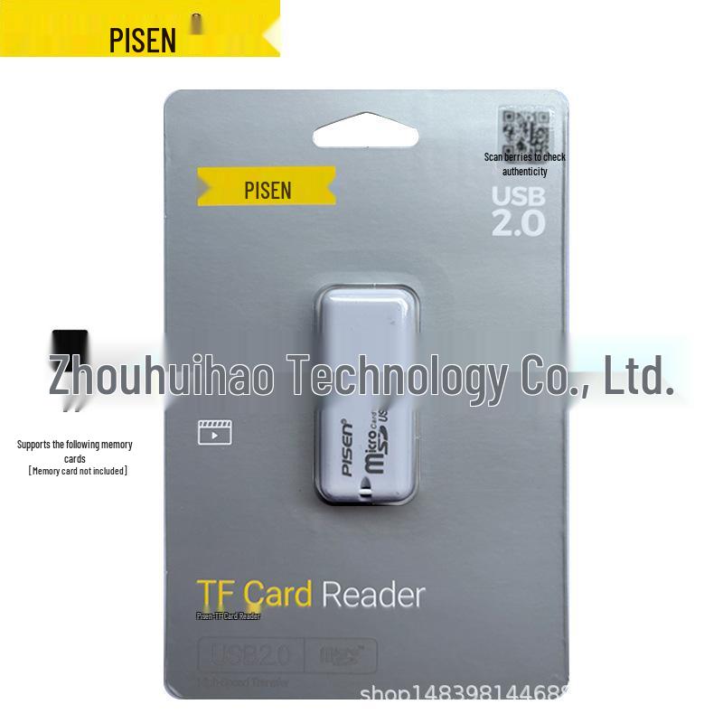 

PISEN Мультикартридер: Мини Мобильный, TF, CF, SD, MS, USB 2.0 для Телефонов и Камер TF Card Reader белый