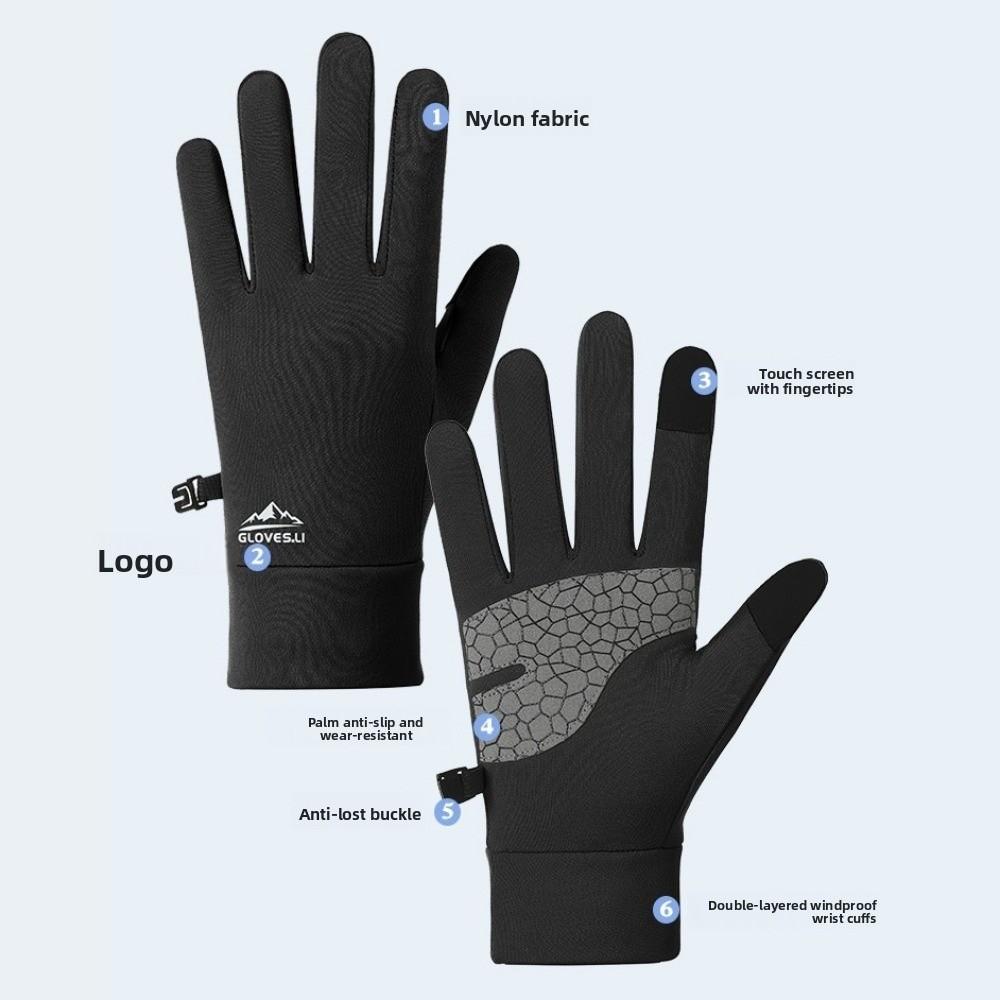 Thick Cycling Gloves Thermal Fleece Warm Outdoor Gloves  Mountaineering