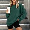 Damen Color Oversized Pullover Hoodie mit Taschen und