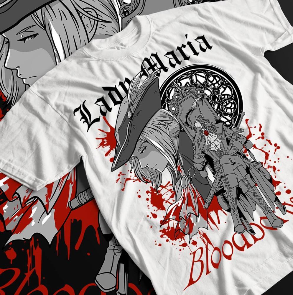Bloodborne Lady Maria T-shirt Soulsborne Bloodborne Hunters Mark Gaming Shirt