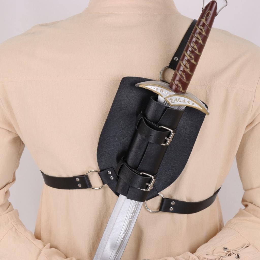 Viking Knight Steam PU Leather Swordcase Renaissance Belt Accessories Halloween Dress up Props