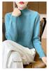 Ladies' Diamond Pattern High Neck Wool Knit Sweater - Thickened for Autumn/Winter