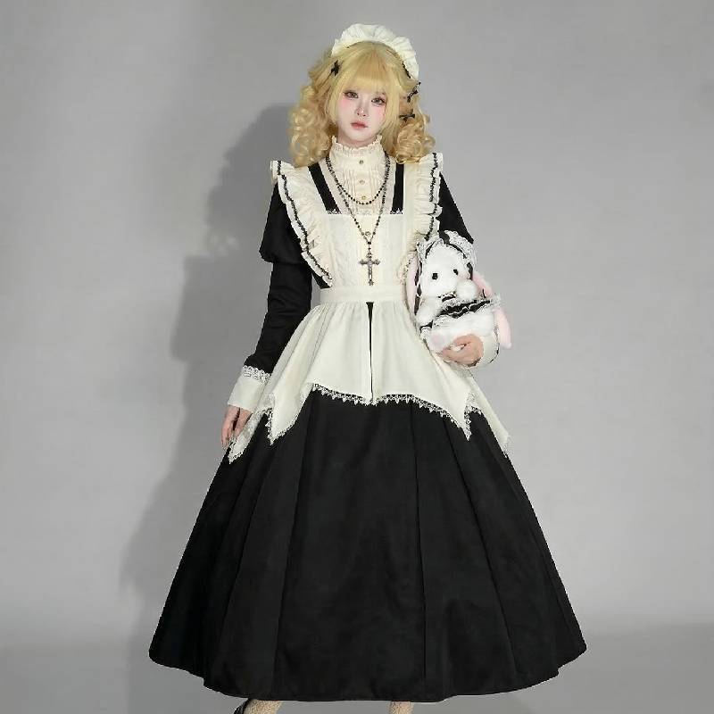 Gotisches Lolita-Kleid Mit Puffärmeln Für Cosplay Und Anime-Veranstaltungen