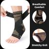 2 sztuki miedzianowy regulowany kompresyjny stabilizator kostki, oddychający elastyczny dzianinowy nylonowy sportowy stabilizator kostki do biegania, koszykówki, kolarstwa