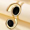 Set Womens For Jewelry Fashion Minimalist And Versatile 18k Goldplated Bracelet With Open Ring Design