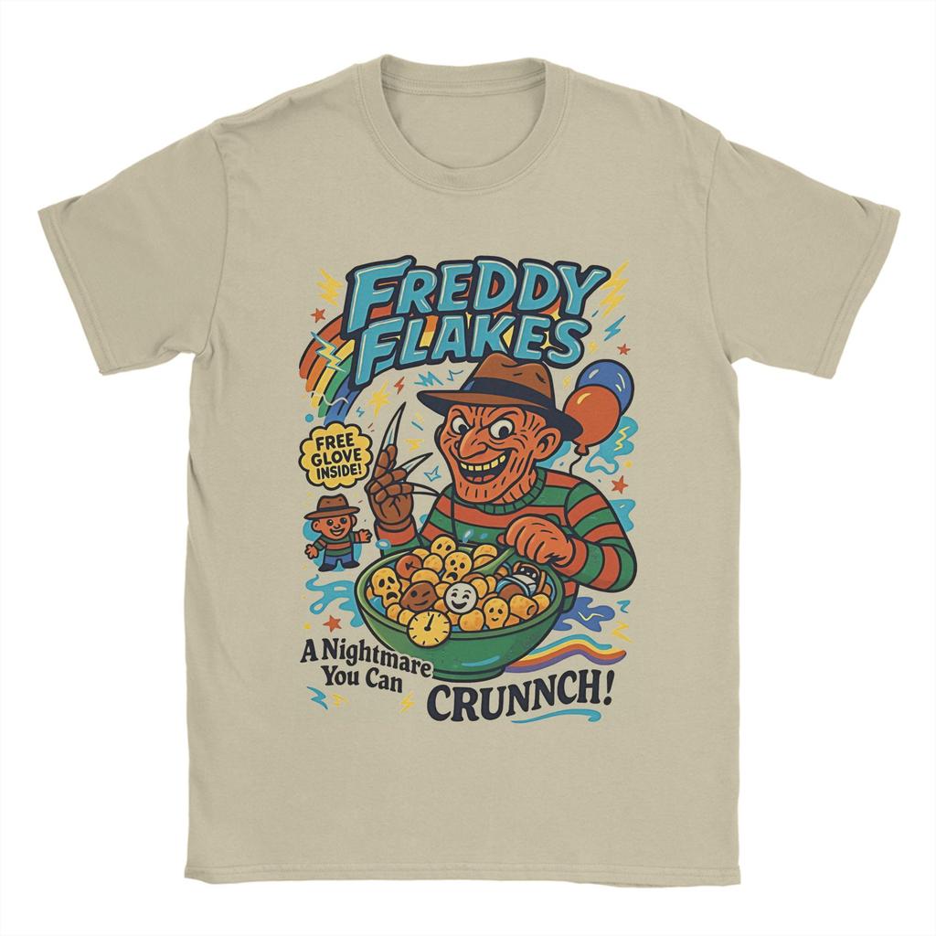 Casual T-Shirt Summer Freddys Kruegers Halloween Novelty T Shirts Cotton Tshirt Men's Basic Printed Short Sleeve Top Tees