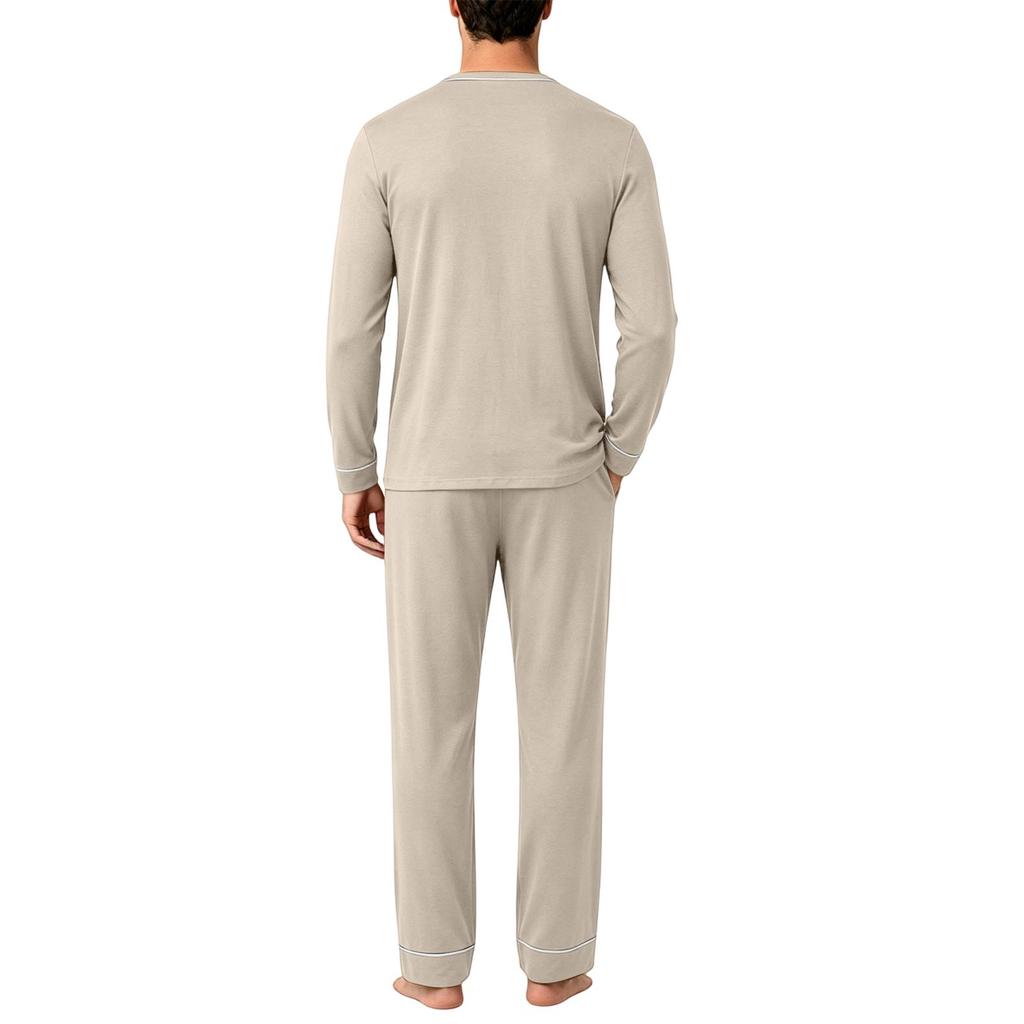Men's Loose Fit Pajama Set Casual Comfortable Sleepwear for Home Lounging