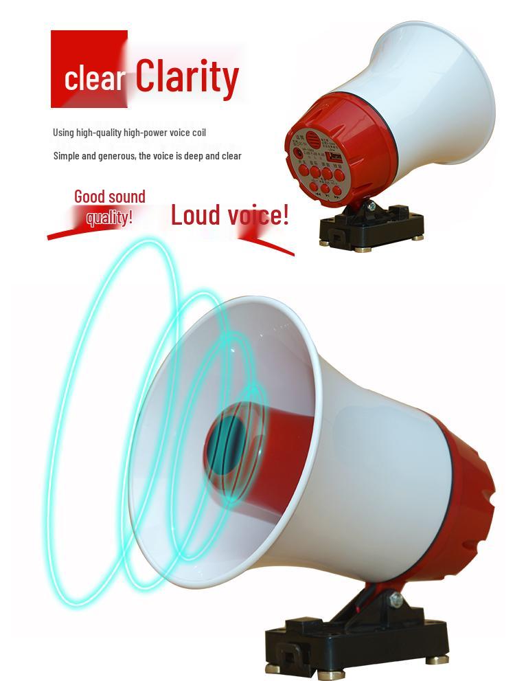 Rechargeable Outdoor Megaphone & Bluetooth Speaker for Street Vendors and Promotions