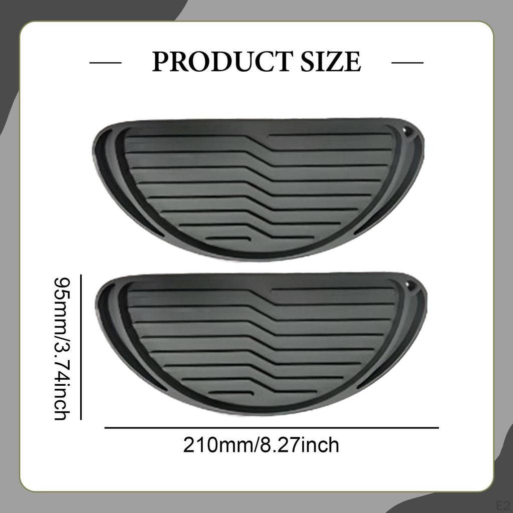 2x Refrigerator Drip Tray Mat for Kitchen Reusable Black Fridge Accessories Collector Protector